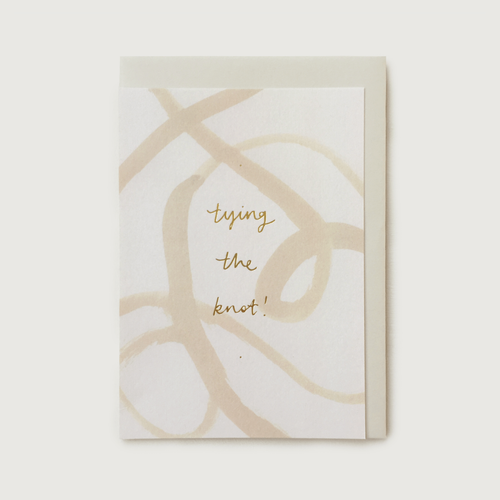 Taupe 'Tying The Knot' Greetings Card
