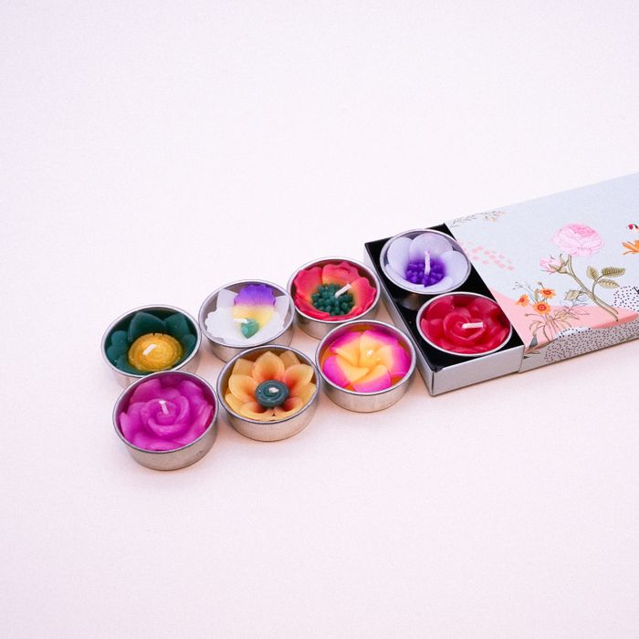 Assorted Tropical Flower Scented Tealights
