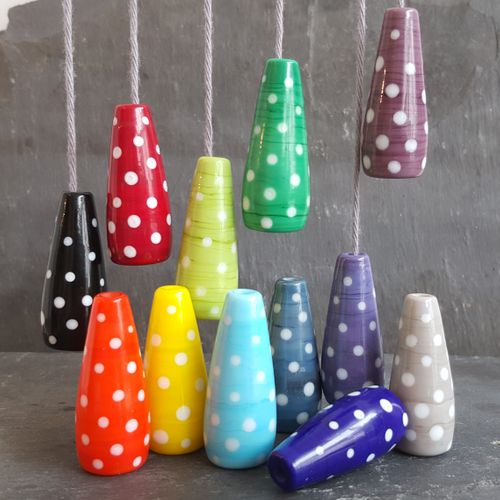 Spotty Glass Light Pull - Polka Dotty Collection - Fan Pull, Cord Pull