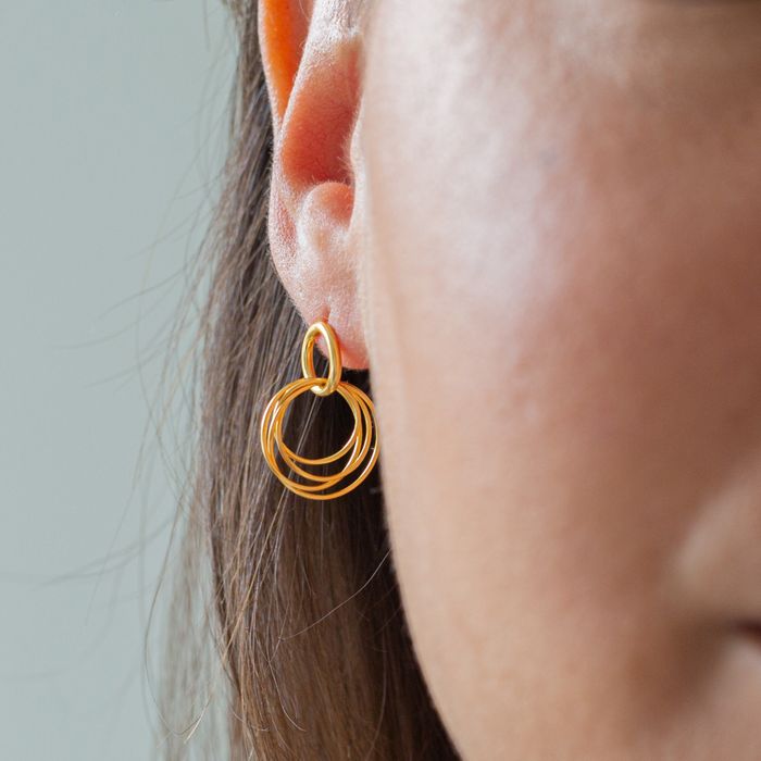 Gold Hoop Cluster - India