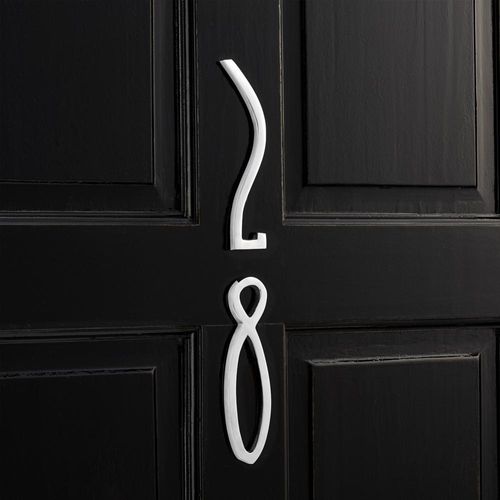 Art Deco Matte Brass & Chrome House Door Numbers & Letters