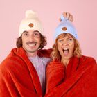 Beanie with 3 bobbles