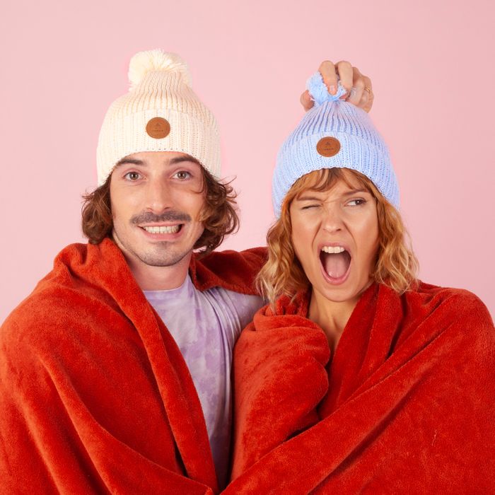 Beanie with 3 bobbles