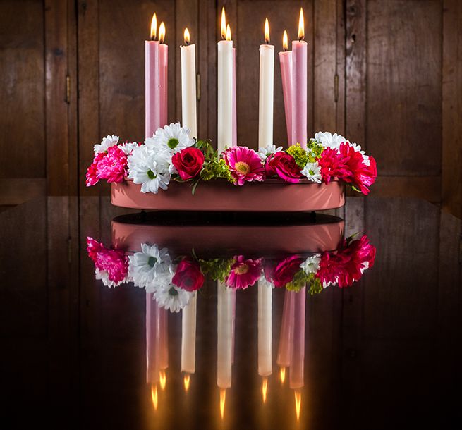 Metal Candle Platters, 2 Sizes