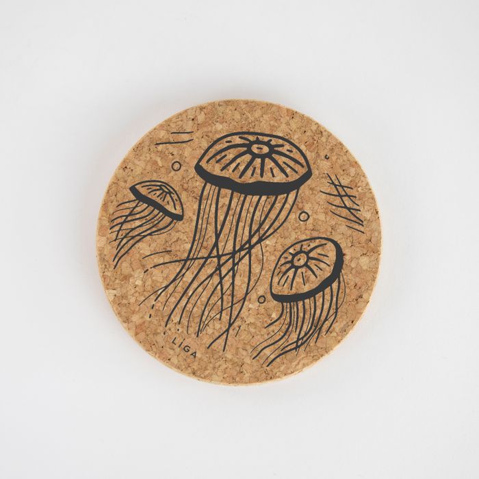 Cork Coaster Smacks of Jellyfish Top Drawer