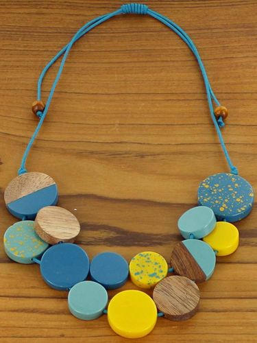 Wood & Resin Collar Necklace