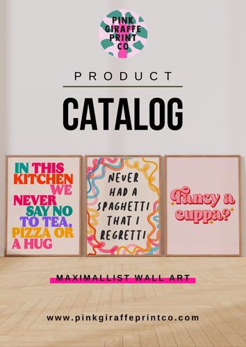 Product Catalog - Pink Giraffe Print co