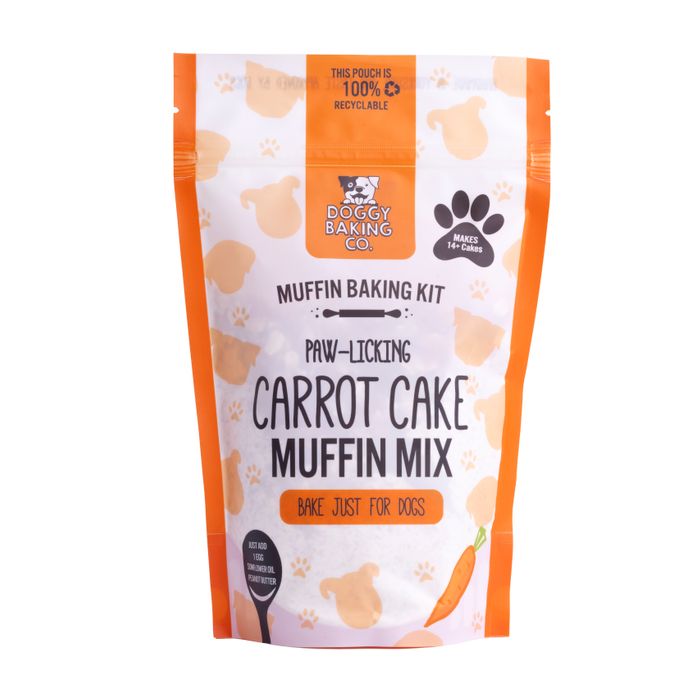 Carrot Cake Muffin Mix Dog Treat Baking Mix in a Pouch