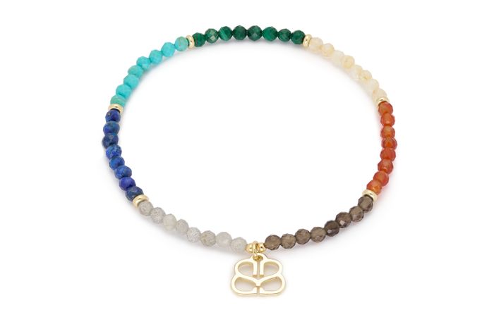 Entire Multi Gemstone Stretch Bracelet