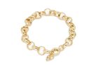 Link Circular Gold Chain Bracelet