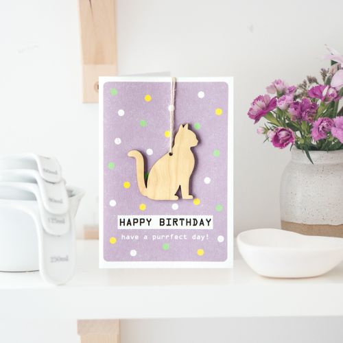 Cat Birthday Keepsake Card