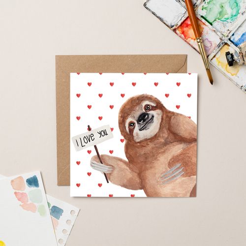 I love you Sloth Card