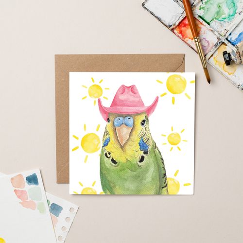 Cowboy Bird Card