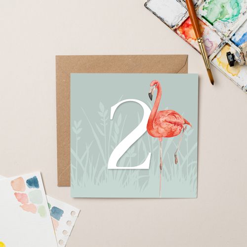 Flamingo Two Card
