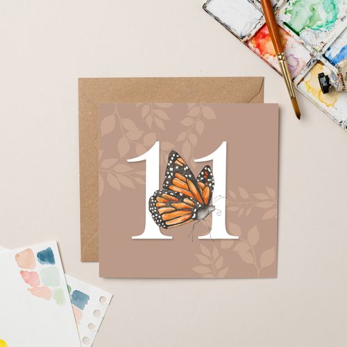 Butterfly Eleven Card