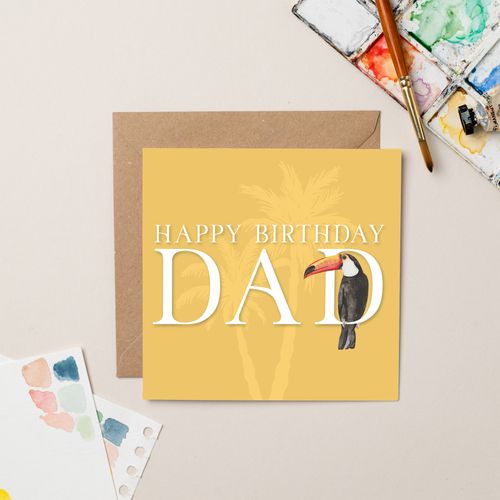 Toucan Happy Birthday Dad Card