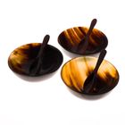 Large water buffalo horn bowls