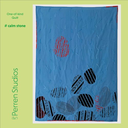 Hand crafted quilt - calm : stone