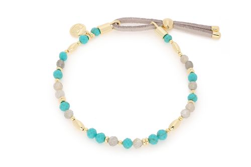 Dreamer Turquoise and Labradorite Pull Through Bracelet