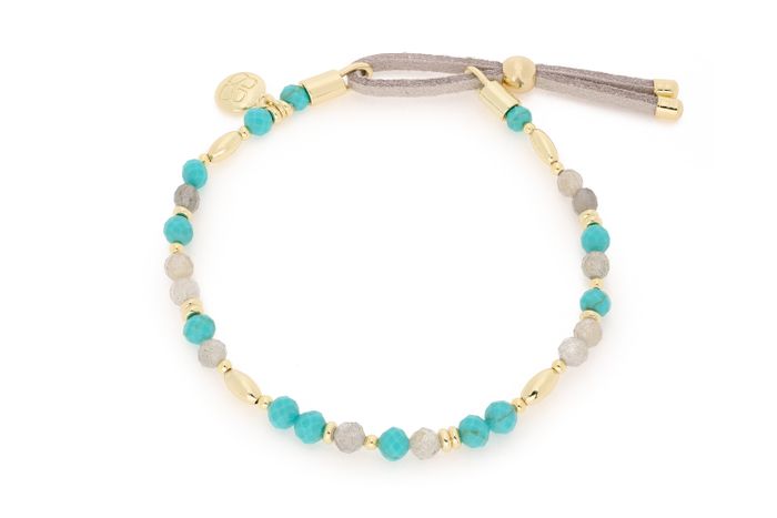 Dreamer Turquoise and Labradorite Pull Through Bracelet