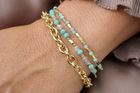 Dreamer Turquoise and Labradorite Pull Through Bracelet