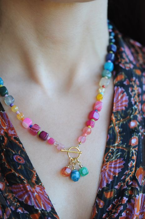 Rainbow semi precious stones