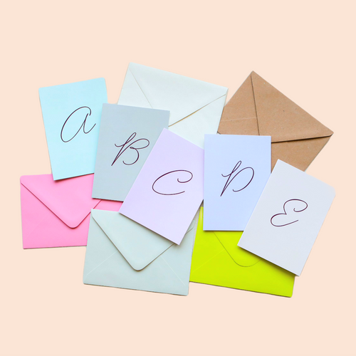 Bespoke Alphabet & Numbers Greeting Cards