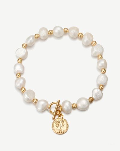Florence Pearl Coin Bracelet