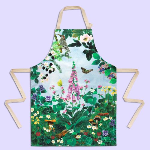 A Woodland Walk - printed cotton apron