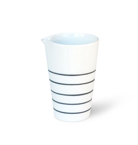 Ambit medium white jug with ink black lines