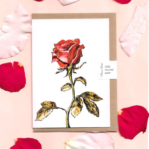 A6 100% Recycled Roses Greeting Cards