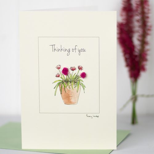 Hand finished thinking of you card