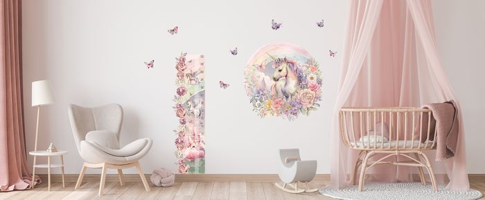 Unicorn Height Chart Wall Art