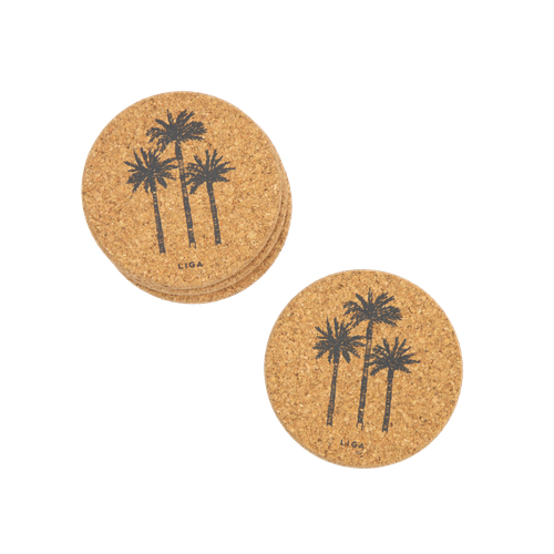 Palms Printed Cork Coasters