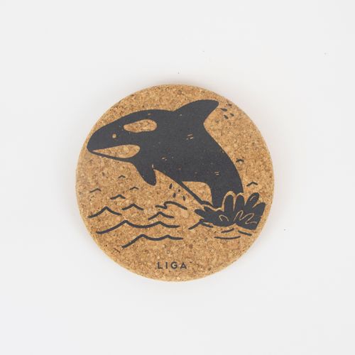 Orca Printed Cork Coasters