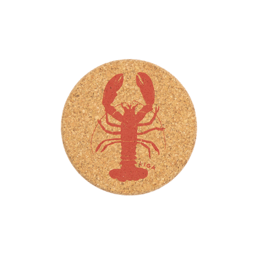 Lobster Red Cork Printed Coasters