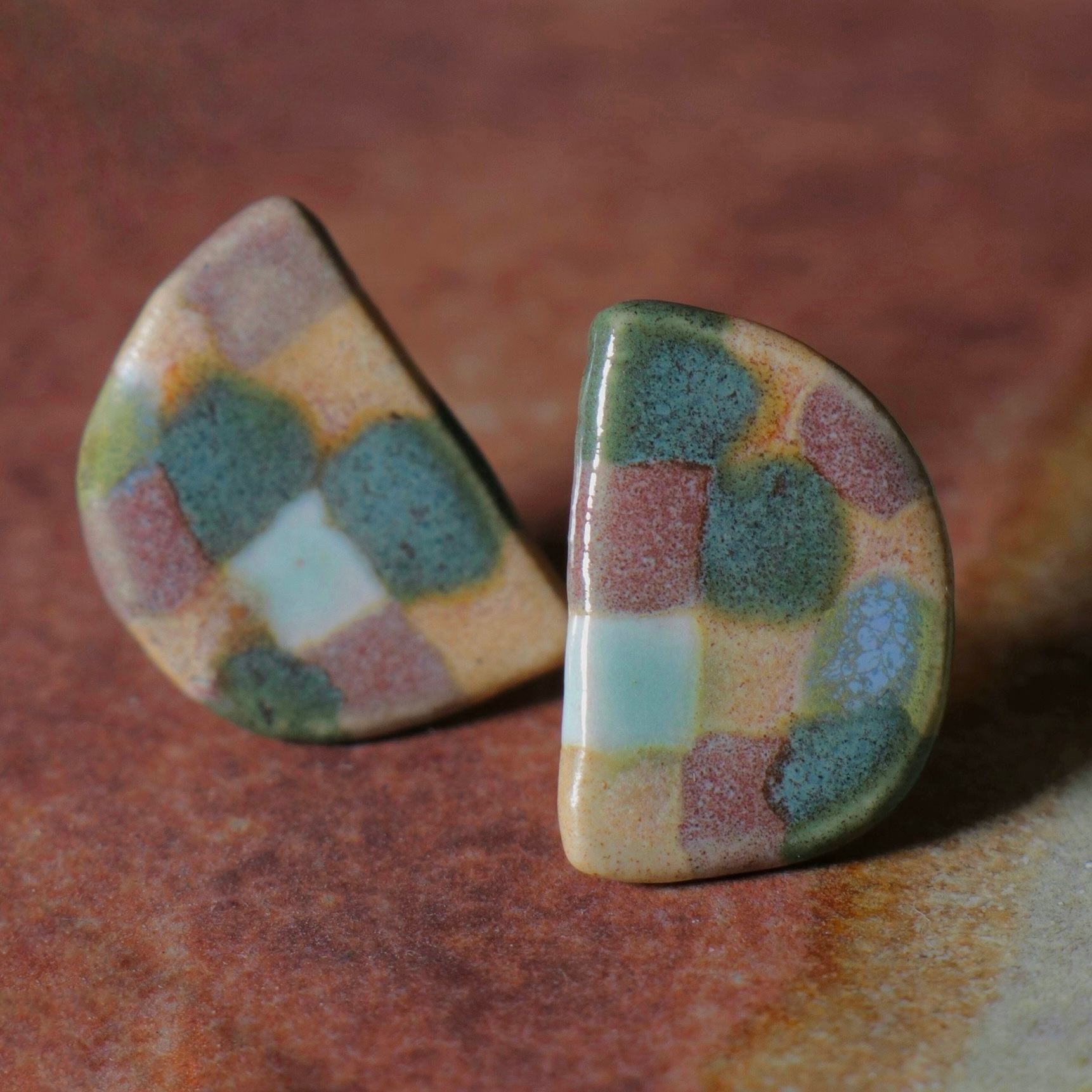 Ceramic Earrings - Mosaic