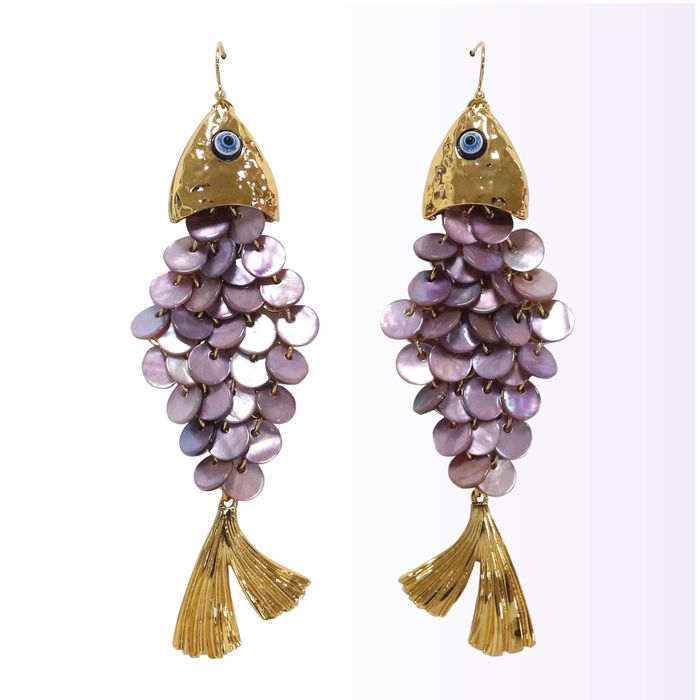 Fish Scale Drop Earrings