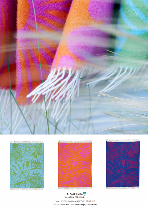Blomranka Lambswool Blankets Top Drawer