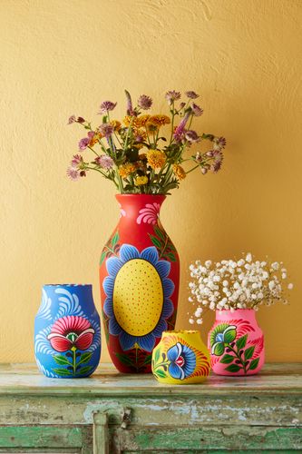 Hand Painted Terracotta Vases
