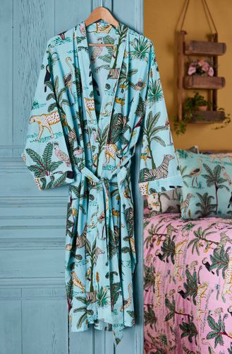 Jungle Print Dressing Gown - Jade