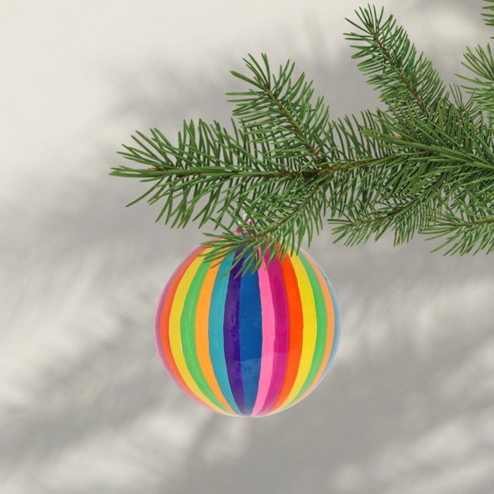 Papier Mache Christmas Tree Baubles