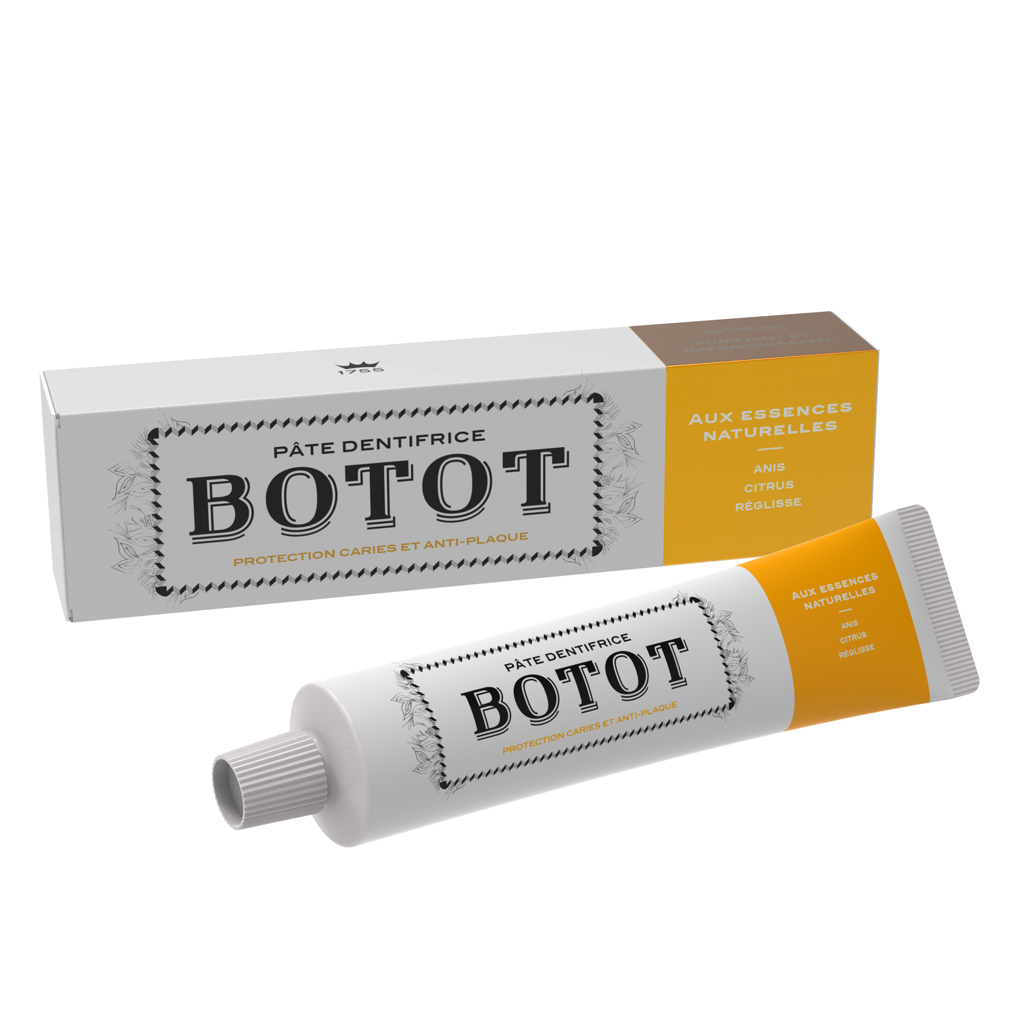 BOTOT Toothpaste YELLOW Aniseed, Citrus, Liquorice (75ml) - Retail Revealed