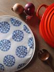 Organic Aga Hob Cover and Table Protector Machair Clock Blue