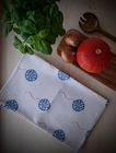 Organic Tea Towel - Machair Floret Blue