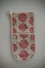 Organic Double Oven Glove - Machair Clock Red