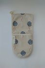 Organic Double Oven Glove - Machair Floret Blue