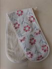 Organic Double Oven Glove - Machair Flower Red