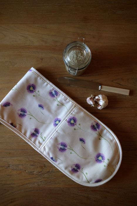 Organic Double Oven Glove - Wild Meadow Lilac Drift