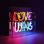 'Love Wins' Glass Neon Sign